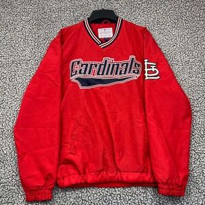 Vintage St. Louis Cardinals Windbreaker Jacket Men Small G-III Pullover V-Neck S